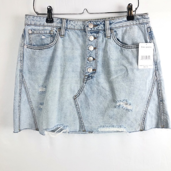 We the Free A-line Denim Mini Skirt - Picture 5 of 12